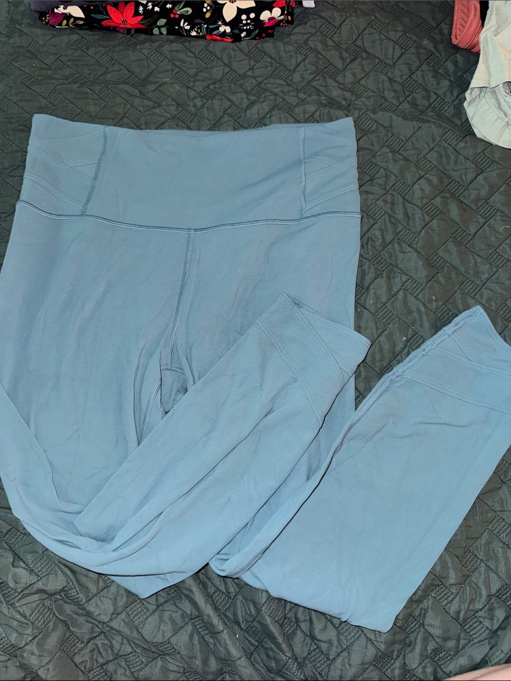 Athleta Teal Blue High-Waisted Leggings